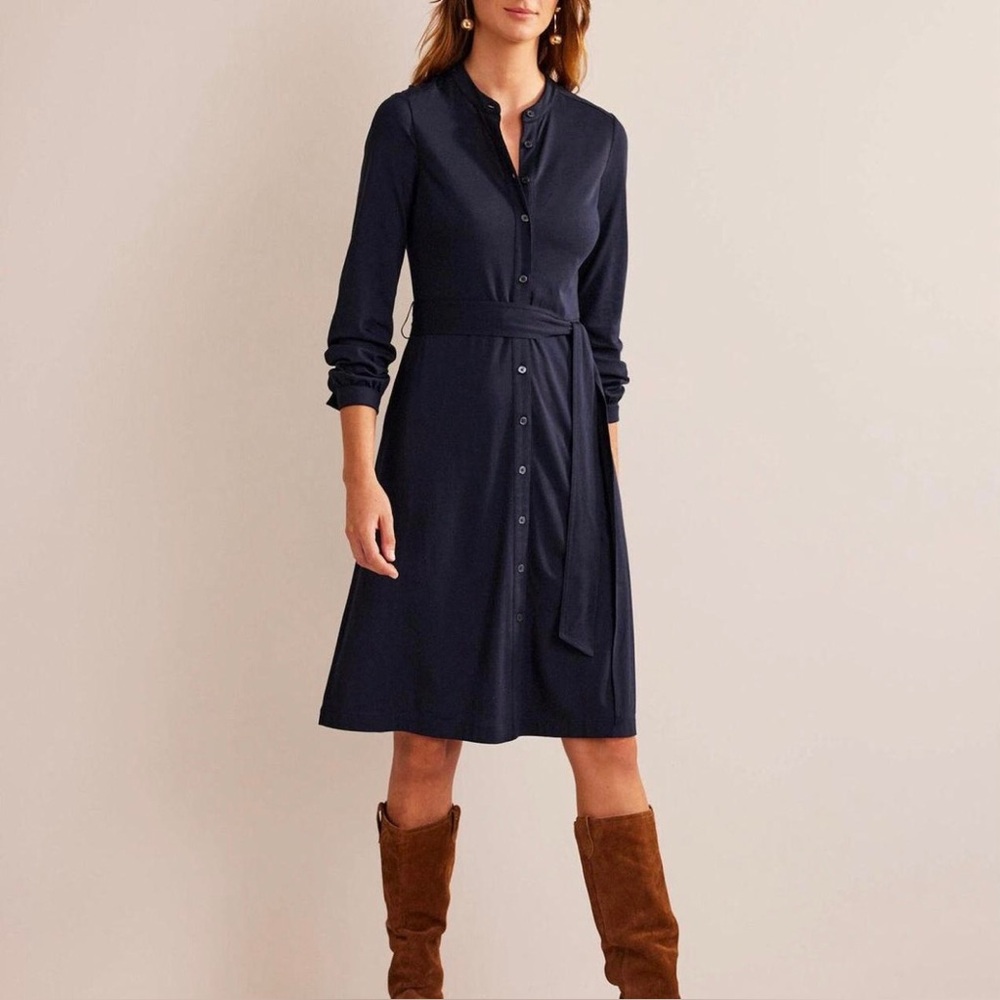 Boden Navy Long Sleeve Dress